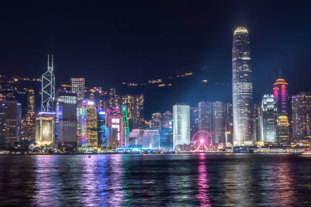 istock Hong Kong skyline at night 1483307944