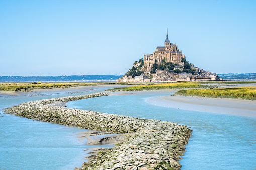 World famous Abbey Mont Saint Michel, France