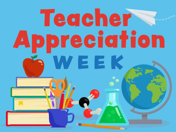 Teacher Appreciation Week, stock vector graphic illustration Happy Teachers Day, Teachers Week, Celebrating teacher appreciation week stock illustrations