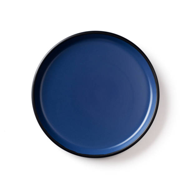 istock Isolated dark blue plate on a white background. 1483317795
