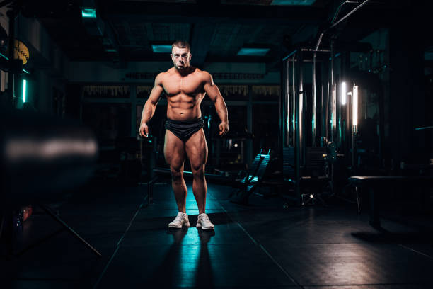 istock Male body builder showing muscles 1483323320