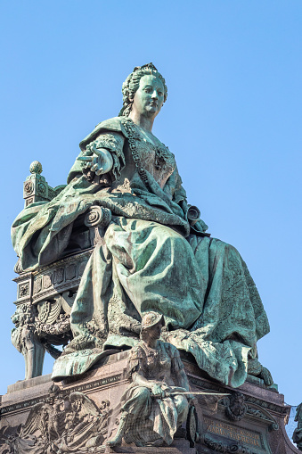 Maria-Theresia Memorial unveiled in 1888 in public park of Maria Theresa square in Vienna by Caspar von Zumbusch (1830-1915) to commemorate Empress Maria Theresa, who ruled Habsburg monarchy from 1740 to 1780