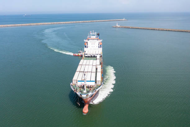 istock Aerial view of Ro-Ro ship in transit. 1483328101