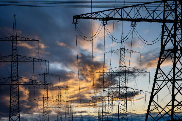 istock high voltage pylons for transmission of energy 1483329007