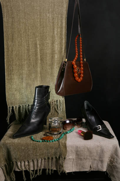 Still life -  retro women`s style things closeup