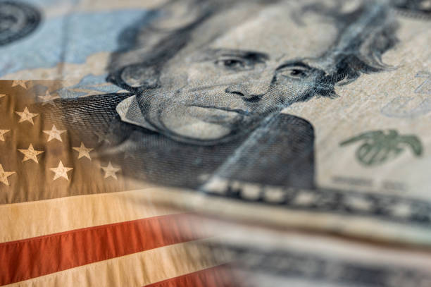 istock Andrew Jackson portrait on a twenty dollar bill, still life background 1483337374