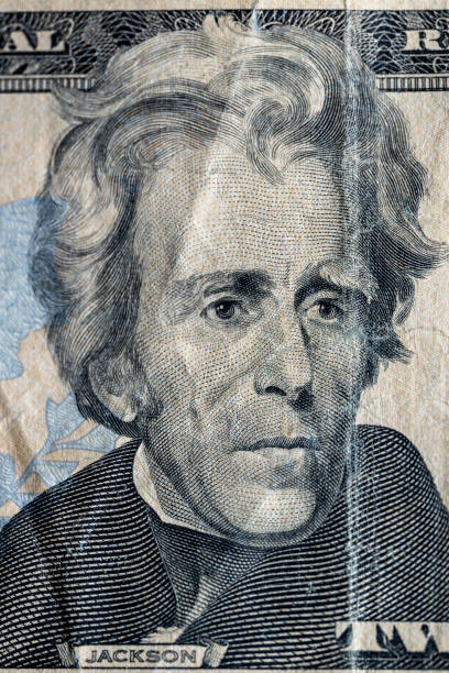 istock Andrew Jackson portrait on a twenty dollar bill, still life background 1483338303