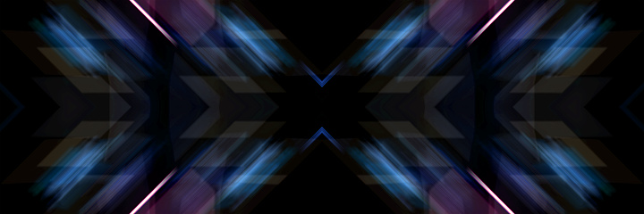 Luminous lines of an oblique cross. Abstract futuristic background.