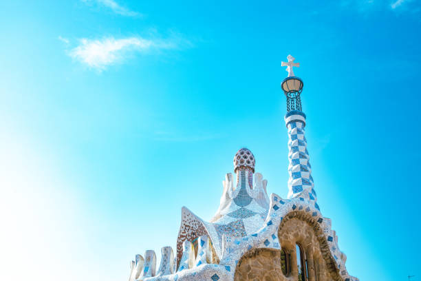 istock Park Guell by architect Gaudi in a summer day in Barcelona, Spain. 1483345615