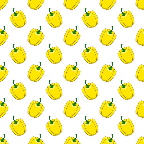 Yellow Food Pattern 160+ Yellow Pepper Pattern Stock Illustrations, Royalty-Free Vector ...