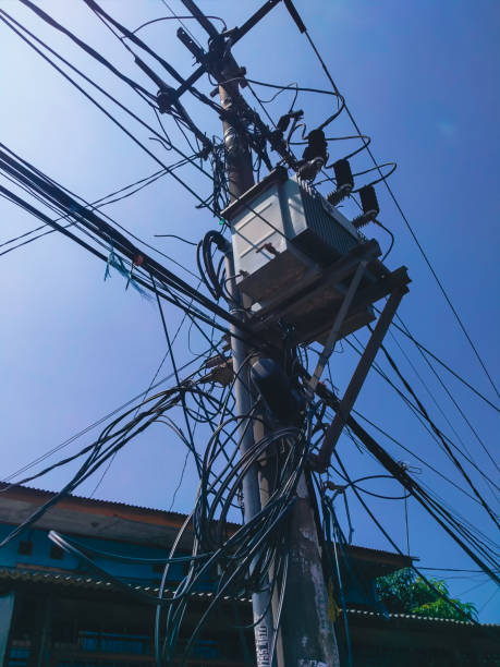 istock Tangled Wires at Electric Tower 1483347284