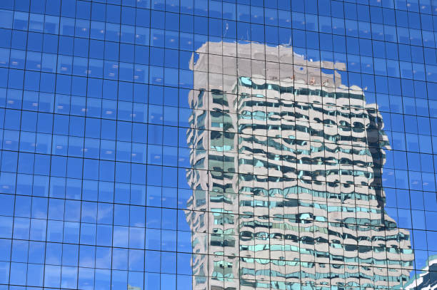 istock Modern Business Office Buildings Reflecting 1483351064