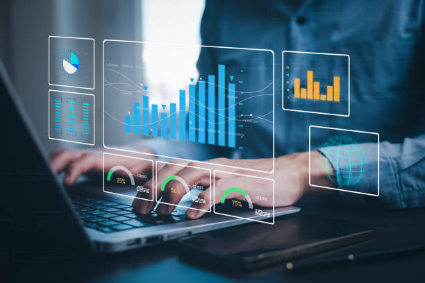 istock Planning analysis and Project management  online, Business people working laptops with the Project manager and updating tasks and progress planning with chart scheduling interface on a virtual screen 1483358097