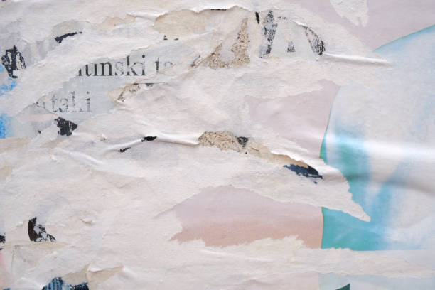istock Torn street poster background, ripped old paper abstract backdrop 1483358240