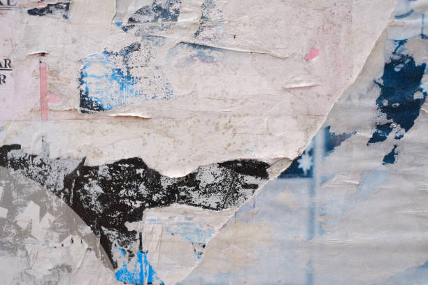 istock Torn street poster background, ripped old paper abstract backdrop 1483358273