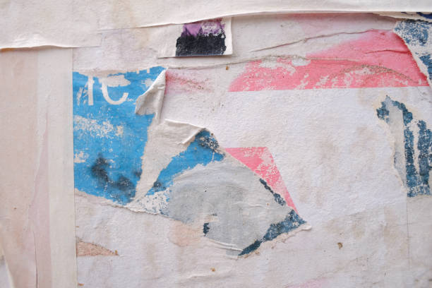 istock Torn street poster background, ripped old paper abstract backdrop 1483358287