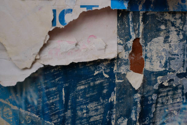 istock Torn street poster background, old and abstract paper collage 1483360306