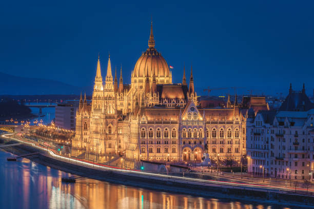 istock Budapest parliament illuminated at night. 1483361362
