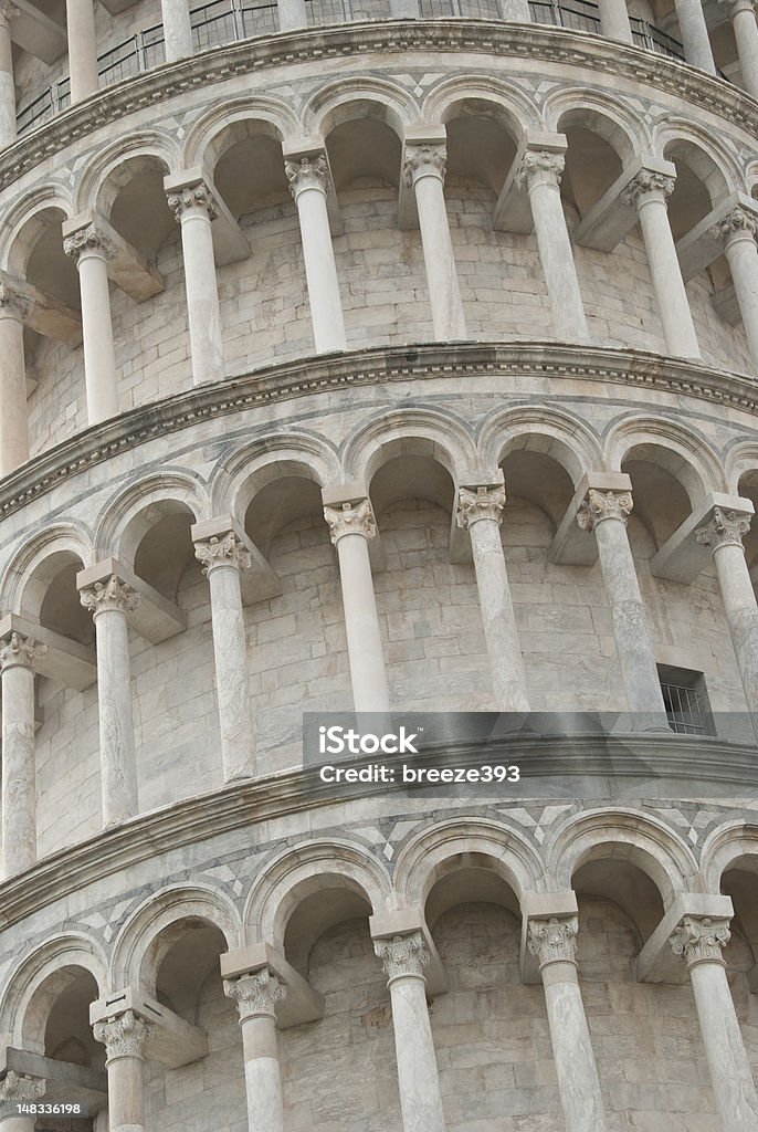 Tower of Pisa Italy Architecture landmark leaning tower in Pisa Italy Architectural Column Stock Photo
