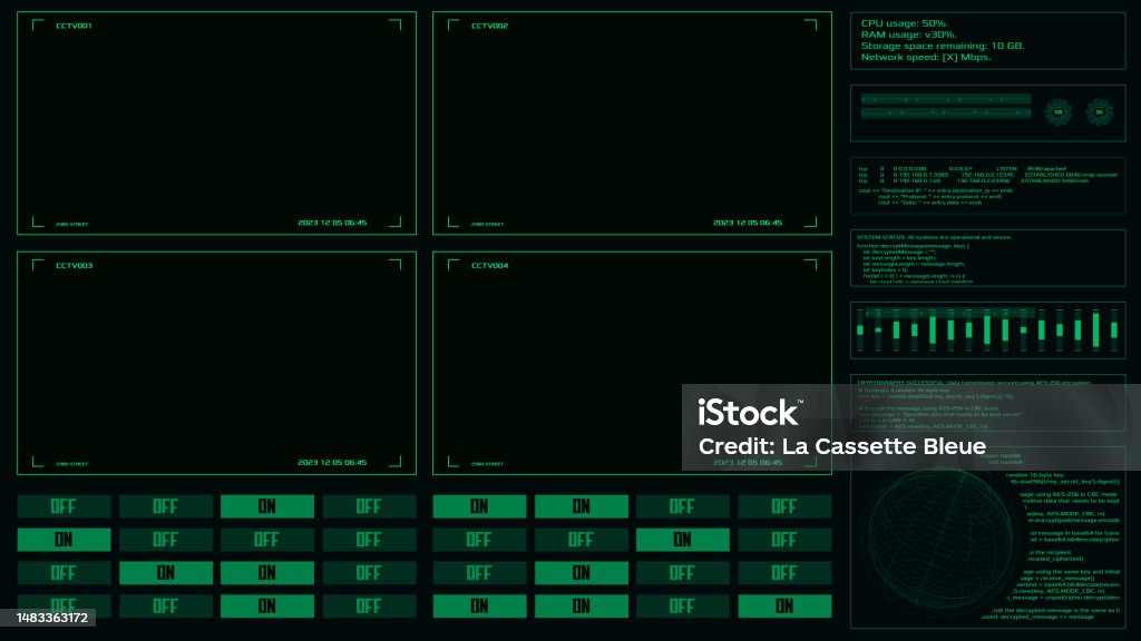 Surveillance Camera Interface Cctv Interface Screen Camera Screen Frame For Surveillance Vector Ui ...