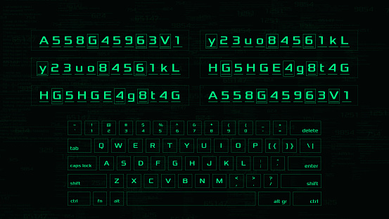Hacker Interface Screen Code Window High Tech Ui With Keyboard Vector ...