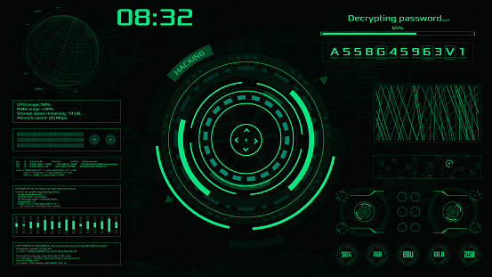 Hackuing Interface Hacker Interface Screen Code Window High Tech Ui Vector Password ...
