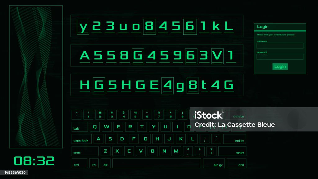 Hacker Interface Screen Hacking High Tech Ui With Tracking Timer Vector Hacker Interface Screen Hacking High Tech Ui With Tracking Timer Vector