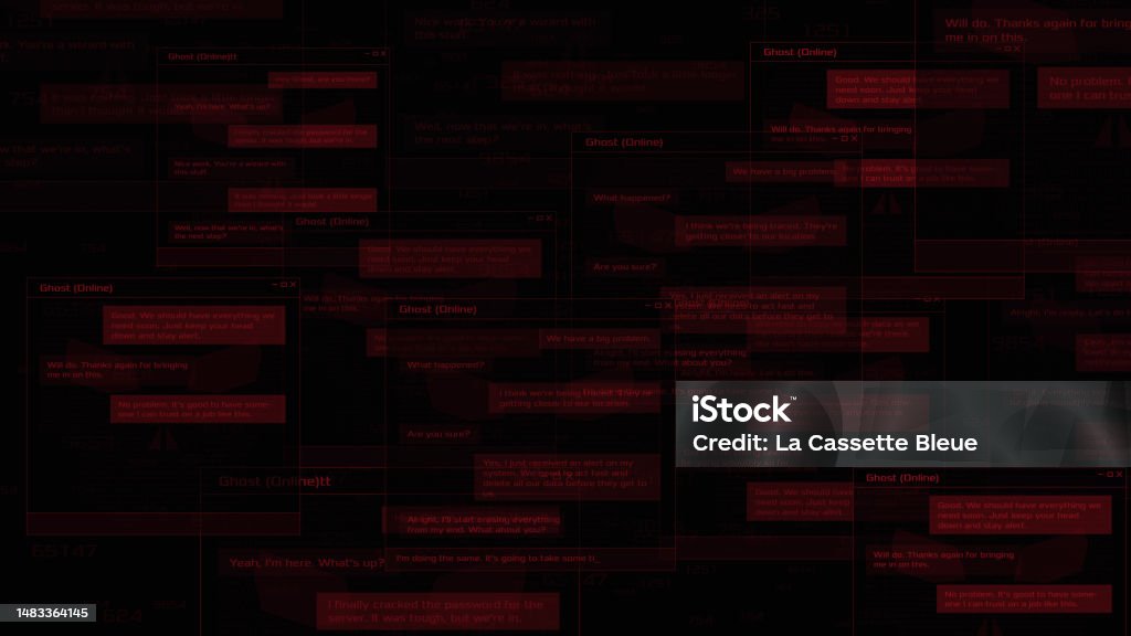 Hacker Window Chat Conversation Interface Vector Hud Background ...