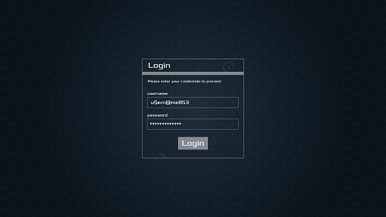 Log In Interface Dark Web Hacker Login Screen Vector Gui Stock ...