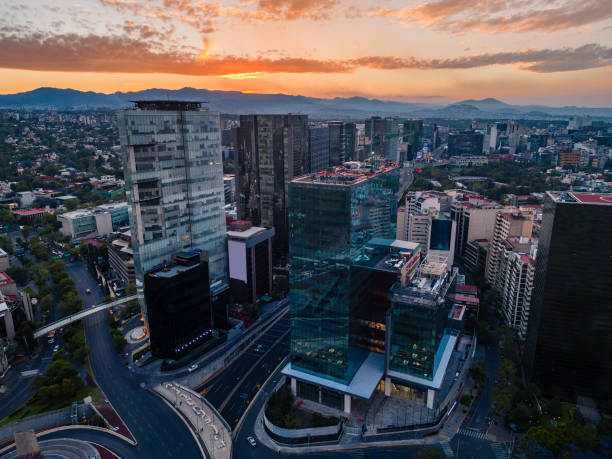 istock Mexico City Office buildings at sunset 1483373615