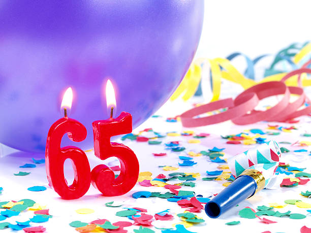 Birthday-anniversary Nr. 65. stock photo