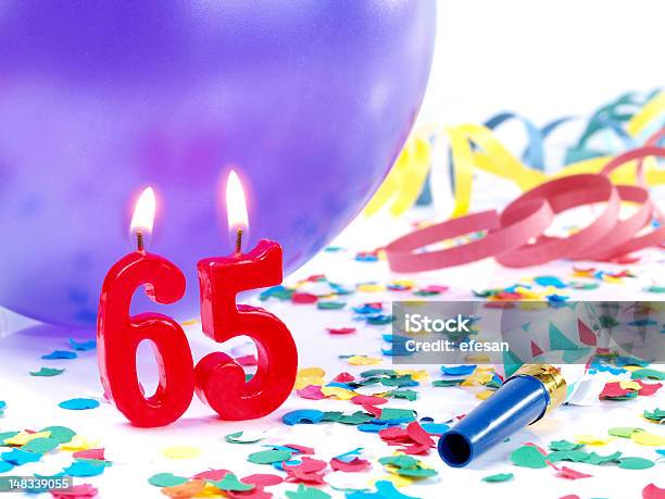 Birthdayanniversary Nr 65 Stock Photo - Download Image Now - 65-69 Years, Number 65, Birthday