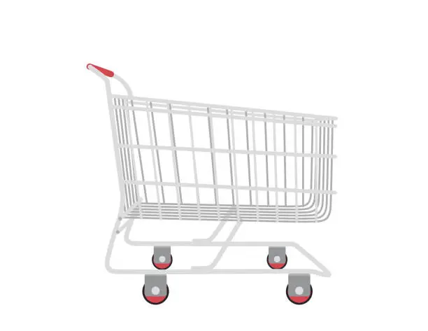 Vector illustration of Empty Grocery Cart