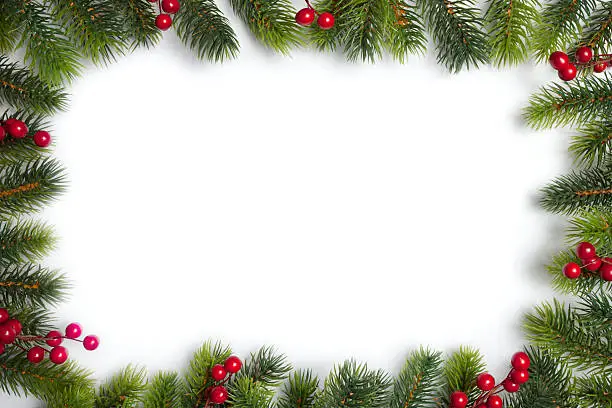 Christmas frame isolated