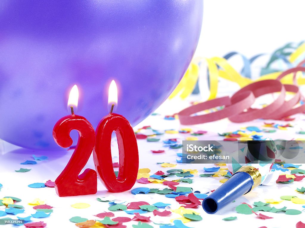 Geburtstag-Jubiläum Nr. 20. - Lizenzfrei 20-24 Jahre Stock-Foto