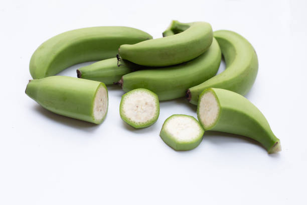 istock Raw banana isolated on white background. 1483393659
