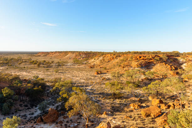 Giles Breakaways at the Great Central Road near Laverton, Western Australia stock photo