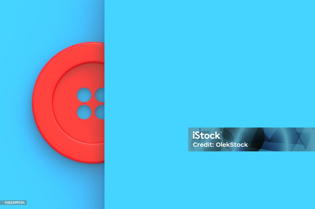Button Behind Case Textile Button Behind The Wall Copy Space 3d Render Stock Photo ...