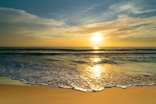 istock Phuket Thailand Sea Beach sunset and wave on beach sand 1483402110