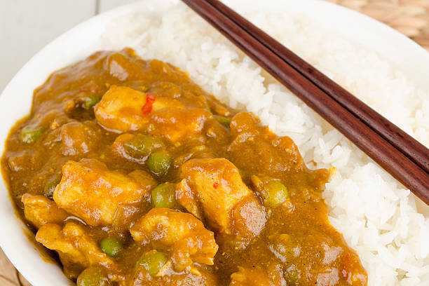 istock Chinese Chiken Curry & Steamed Rice 148341146