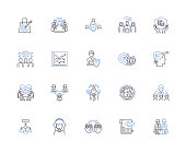 istock Manager outline icons collection. Supervisor, Leader, Administrator, Director, Organizer, Strategist, Advisor vector and illustration concept set. Controller, Coordinator, Conductor linear signs 1483414181