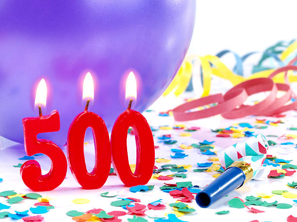 Birthday-anniversary Nr. 500. stock photo