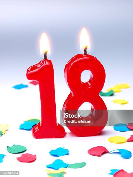 Birthdayanniversary Nr 18 Stock Photo - Download Image Now - 18-19 Years, Number 18, Birthday