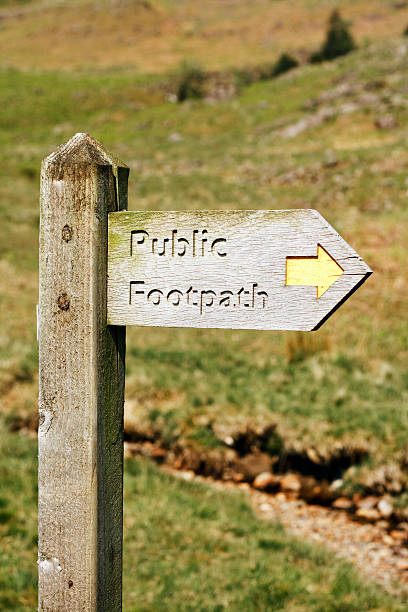 istock wooden footpath signpost 148342130