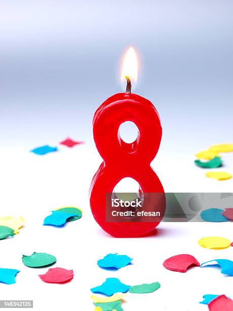 Birthdayanniversary Nr 8 Stock Photo - Download Image Now - 8-9 Years, Anniversary, Birthday