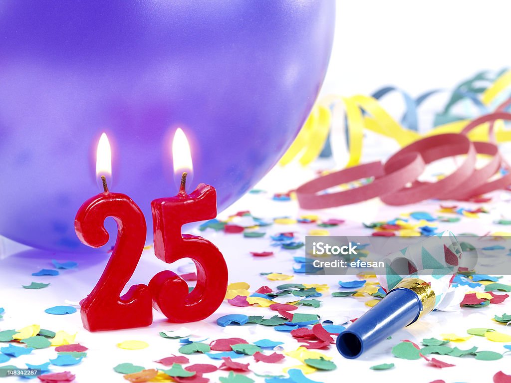 Geburtstag-Jubiläum Nr. 25. - Lizenzfrei 25-29 Jahre Stock-Foto