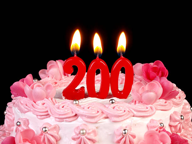 Birthday-anniversary cake Nr. 200 stock photo