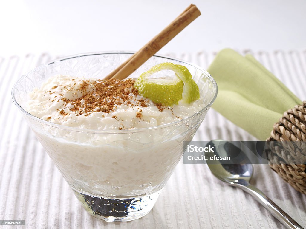 Rice Pudding Spanish version of the rice pudding. Made with milk, rice,  sugar, and cinnamon. Rice Pudding Stock Photo