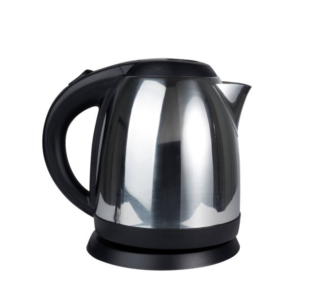 istock Metal electric kettle isolated on white background 1483425372