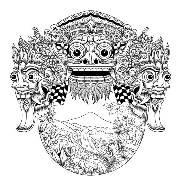 Barong Mask Drawing